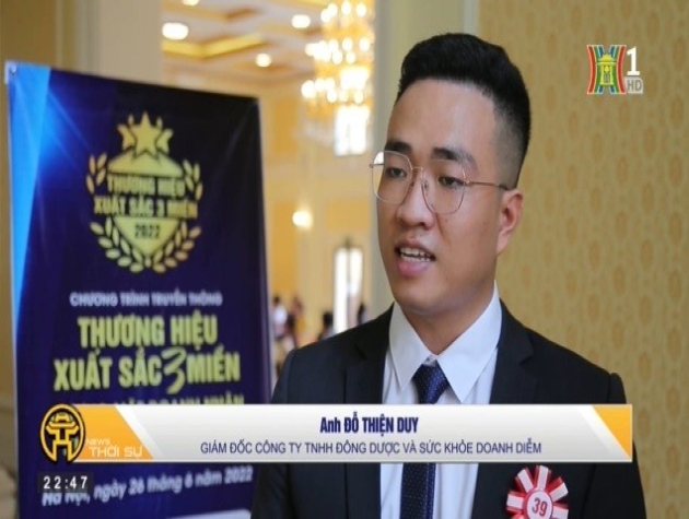 Công ty TNHH Đông Dược và Sức khỏe Doanh Diễn đạt TOP 10 Thương hiệu xuất sắc ba miền năm 2022
